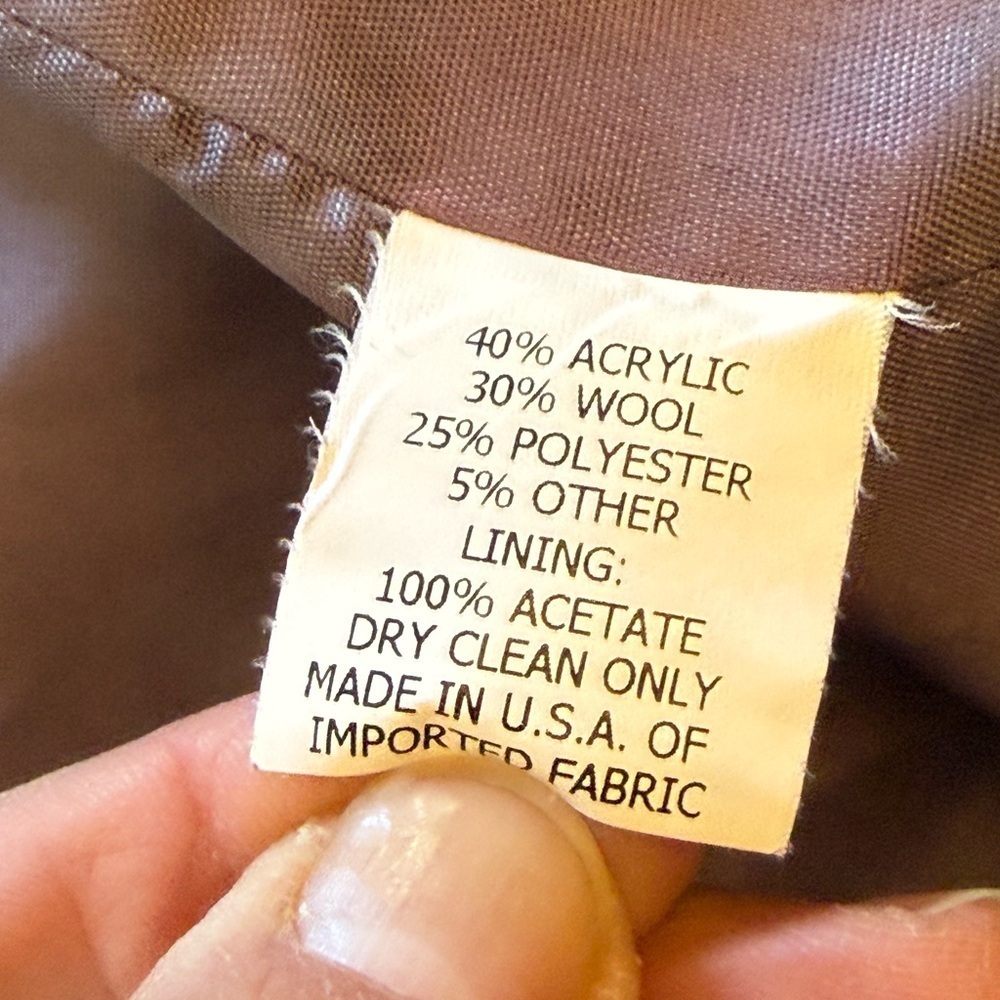 1970’s Vintage Coat Womens 12 Made In USA Classic Tailored Coat Teal Blue Preppy - Picture 7 of 11